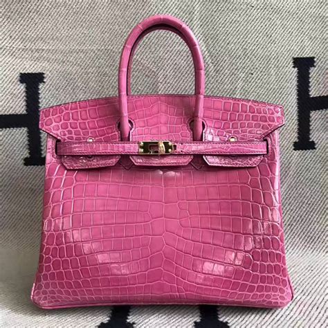 hermes birkin painted|Hermes Birkin pink crocodile.